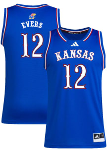 Wilder Evers  Adidas Kansas Jayhawks Blue Swingman NIL Jersey