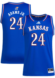 KJ Adams Jr  Adidas Kansas Jayhawks Blue Swingman NIL Jersey