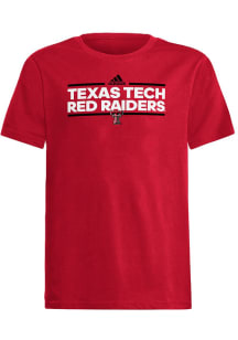 Adidas Texas Tech Red Raiders Youth Red Basics Dassler Short Sleeve T-Shirt