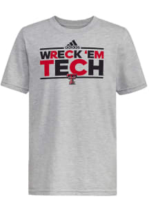 Adidas Texas Tech Red Raiders Youth Red Fun Dassler Short Sleeve T-Shirt