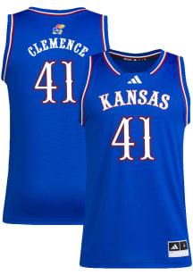 Zach Clemence  Adidas Kansas Jayhawks Blue Swingman NIL Jersey