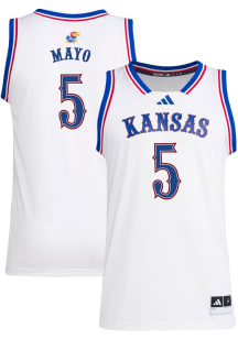 Zeke Mayo  Adidas Kansas Jayhawks White Swingman NIL Jersey