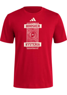 Indiana Hoosiers Red Adidas Fresh Basketball Hoosier Hysteria Short Sleeve T Shirt