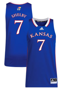 Noah Shelby  Adidas Kansas Jayhawks Blue NIL Game Jersey