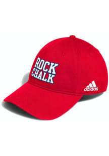 Adidas Kansas Jayhawks Strategy Adjustable Hat - Red