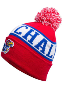 Adidas Kansas Jayhawks Red Strategy Mens Knit Hat