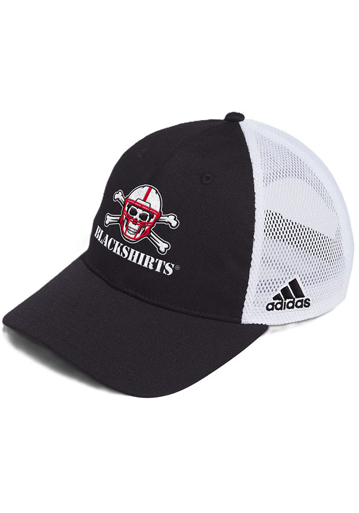 Adidas BLACK Nebraska Cornhuskers LR 219 Adjustable Hat