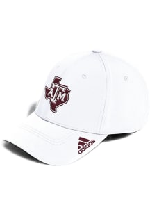 Adidas Texas A&amp;M Aggies Mens White LR 211 Flex Hat