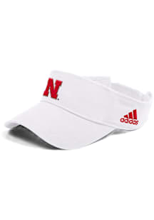 Adidas Nebraska Cornhuskers Mens White LR 217 Adjustable Visor