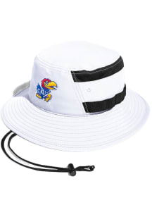 Adidas Kansas Jayhawks White Carryover 220 Mens Bucket Hat