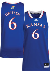 Rylan Griffen  Adidas Kansas Jayhawks Blue Swingman NIL Jersey