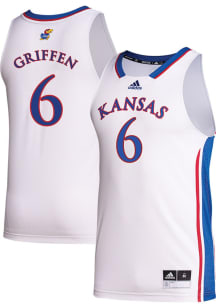 Rylan Griffen  Adidas Kansas Jayhawks White Swingman NIL Jersey