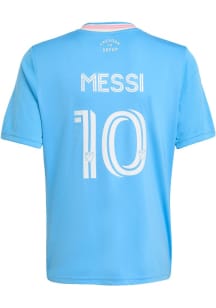 Lionel Messi  Adidas Inter Miami CF Youth Light Blue Third Jersey Soccer Jersey
