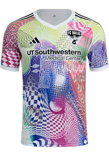 Adidas FC Dallas Mens White Pride Pre-match Jersey