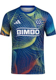 Adidas Philadelphia Union Mens Blue United We Play Pre-match Jersey