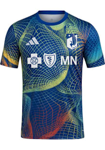 Adidas Minnesota United FC Mens Blue United We Play Pre-match Jersey