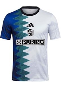 Adidas St Louis City SC Mens White Gaming Pre-match Jersey