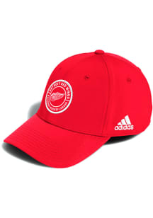 Adidas Detroit Red Wings Mens Red Circle Logo Structured Flex Hat