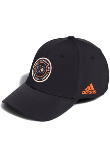 Adidas Philadelphia Flyers Mens Black Circle Logo Structured Flex Hat