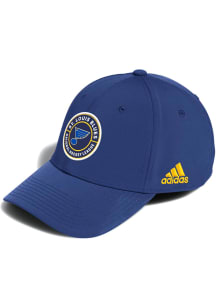 Adidas St Louis Blues Mens Navy Blue Circle Logo Structured Flex Hat