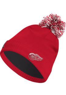 Adidas Detroit Red Wings Red Cuffed Pom Mens Knit Hat