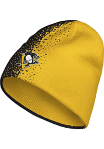 Adidas Pittsburgh Penguins Black Half and Half Cuffless Beanie Mens Knit Hat