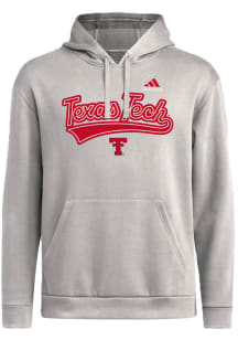 Adidas Texas Tech Red Raiders Mens Grey Mr College Prep Long Sleeve Hoodie
