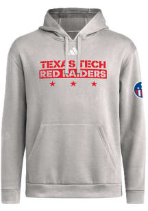 Adidas Texas Tech Red Raiders Mens Grey Honor and Support Long Sleeve Hoodie