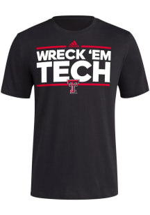 Adidas Texas Tech Red Raiders Black Dassler Local Fresh Short Sleeve T Shirt