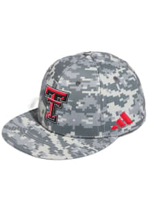 Adidas Texas Tech Red Raiders Mens Green Fitted Flatbill Cap Fitted Hat