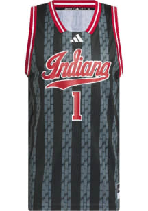 Mens Indiana Hoosiers Black Adidas Swingman Replica Basketball Jersey