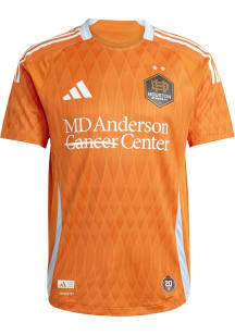 Houston Dynamo Mens Adidas Authentic Soccer 25-26 Home Jersey - Orange