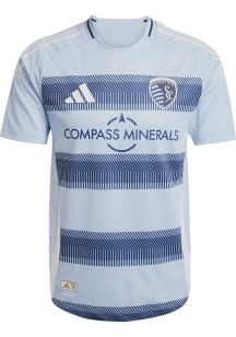 Sporting Kansas City Mens Adidas Authentic Soccer 25-26 Home Jersey - Blue