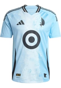 Minnesota United FC Mens Adidas Authentic Soccer 25-26 Away Jersey - Light Blue