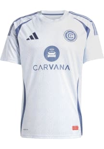 Chicago Fire Mens Adidas Replica Soccer 25-26 Away Jersey - Light Blue