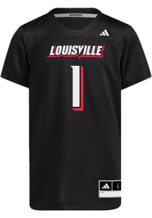 Adidas Louisville Cardinals Youth Black Strategy Football Jersey