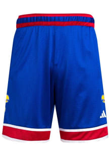 Adidas Kansas Jayhawks Mens Blue Swingman Design Shorts