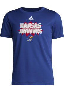 Adidas Kansas Jayhawks Youth Blue Not That Deep Short Sleeve T-Shirt