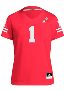 Womens Nebraska Cornhuskers Red Adidas Replica Football Jersey