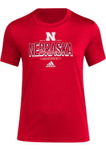 Nebraska Cornhuskers Red Adidas Chimara Fresh Short Sleeve T-Shirt