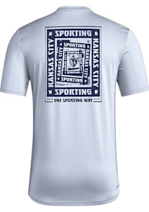 Adidas Sporting Kansas City Light Blue Local Warp Short Sleeve T Shirt