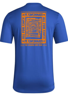 Adidas FC Cincinnati Blue Local Warp Short Sleeve T Shirt
