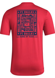Adidas FC Dallas Red Local Warp Short Sleeve T Shirt