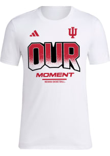 Adidas Indiana Hoosiers White Basketball March Madness Short Sleeve T Shirt