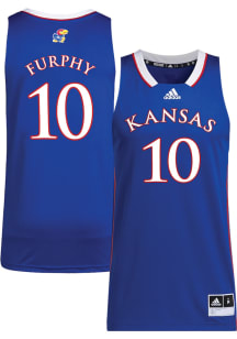 Johnny Furphy  Adidas Kansas Jayhawks Blue Replica Name And Number Jersey