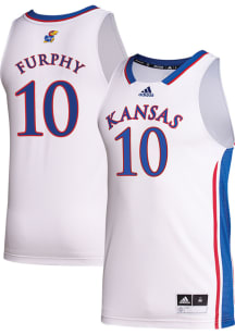 Johnny Furphy  Adidas Kansas Jayhawks White Replica Name And Number Jersey