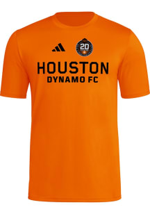 Adidas Houston Dynamo Orange Pregame Jersey Hook Short Sleeve T Shirt
