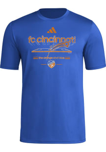 Adidas FC Cincinnati Blue Vintage Worldie Short Sleeve T Shirt