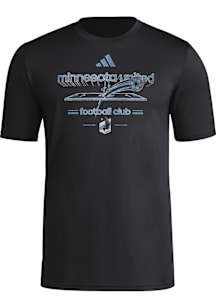 Adidas Minnesota United FC Black Vintage Worldie Short Sleeve T Shirt