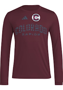 Adidas Colorado Rapids Maroon Pregame Jersey Hook Long Sleeve T-Shirt